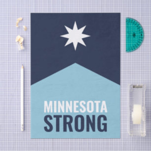 Papel De Seda Bandeira do Novo Estado Rebelde de Minnesota