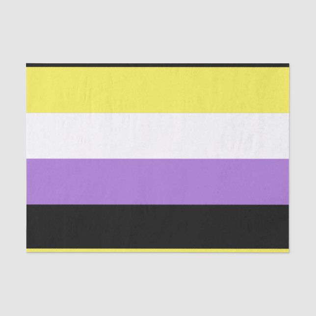 Papel De Seda Bandeira do Orgulho Não Binário (Frente )