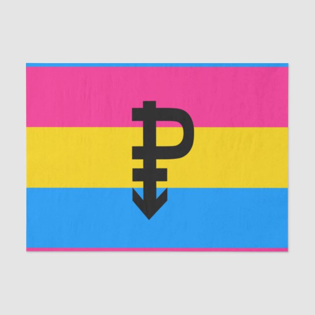 Papel De Seda Bandeira do Orgulho Pansexual (Frente )