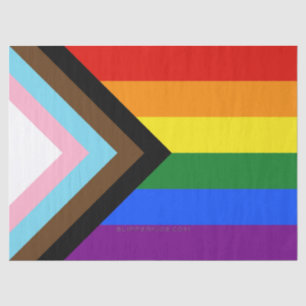 Papel De Seda Bandeira do Orgulho Progressivo de SlipperyJoe sei