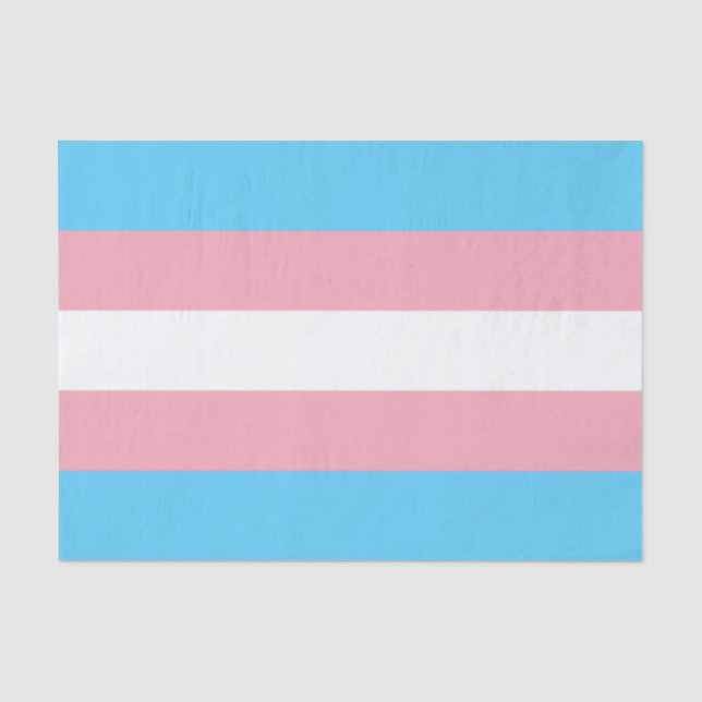 Papel De Seda Bandeira do Orgulho Transgênero Horizontal (Frente )