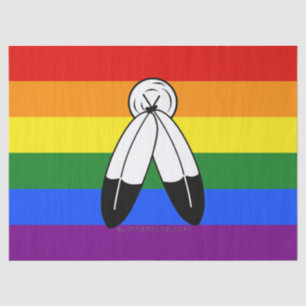Papel De Seda bandeira do orgulho two-spirit SlipperyJoe's simbo