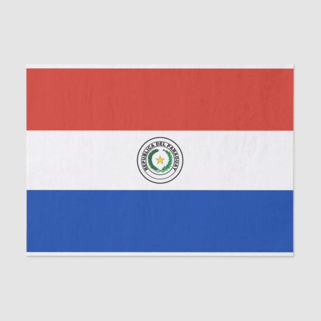 Papel De Seda Bandeira do Paraguai (Frente )