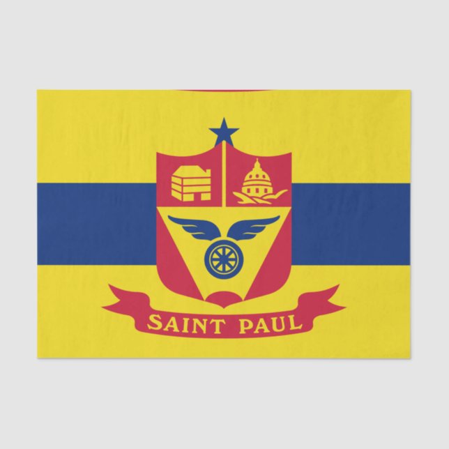 Papel De Seda Bandeira do Santo Paul (Minnesota) (Frente )