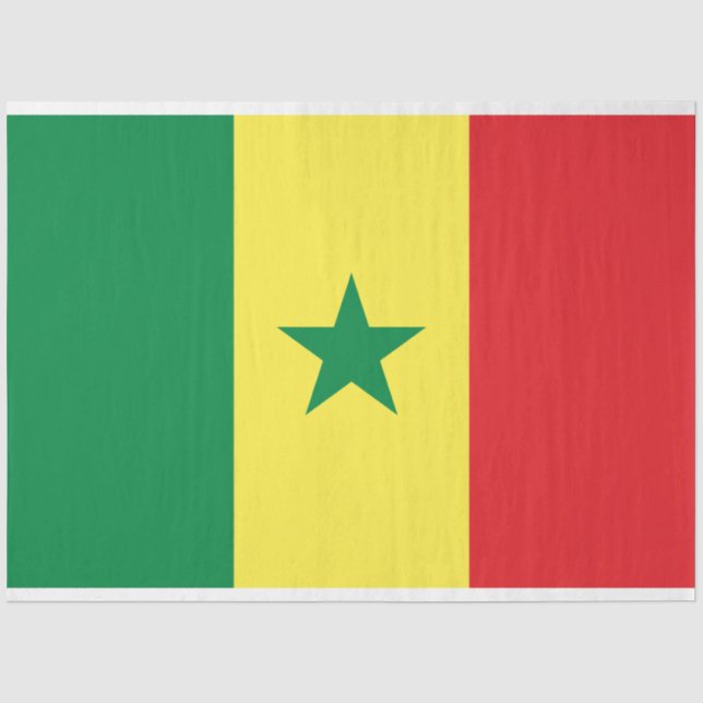 Papel De Seda Bandeira do Senegal (Frente )