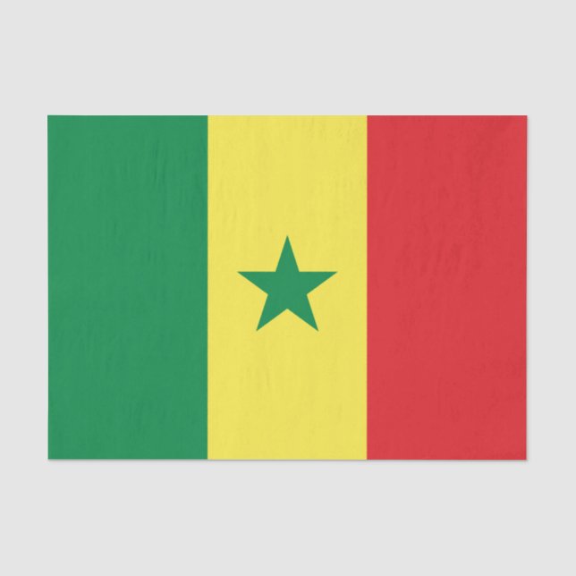 Papel De Seda Bandeira do Senegal (Frente )