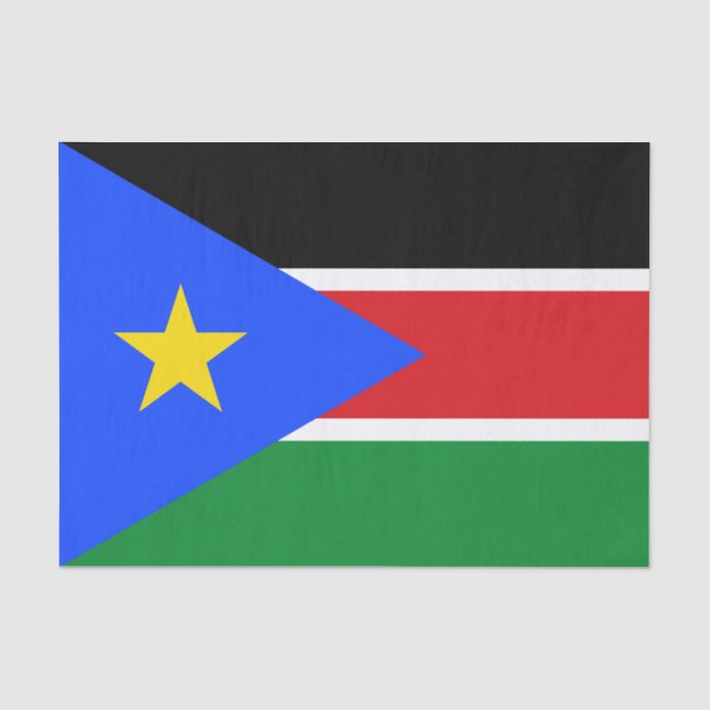 Papel De Seda Bandeira do Sudão do Sul (Frente )