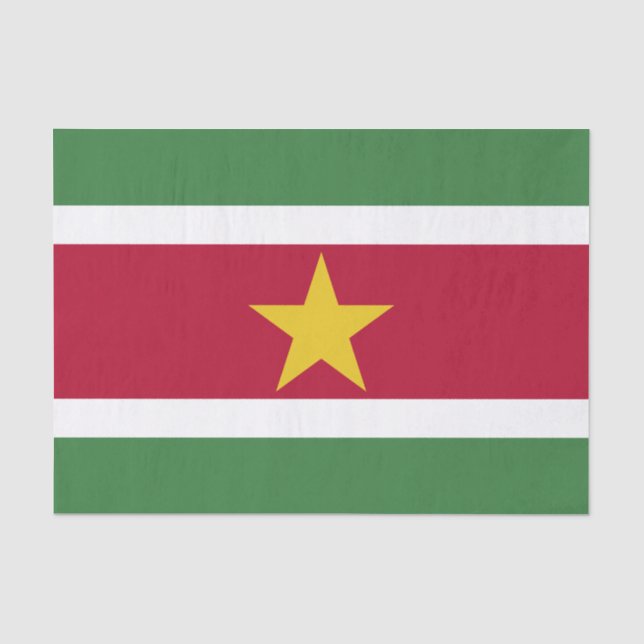 Papel De Seda Bandeira do Suriname (Frente )