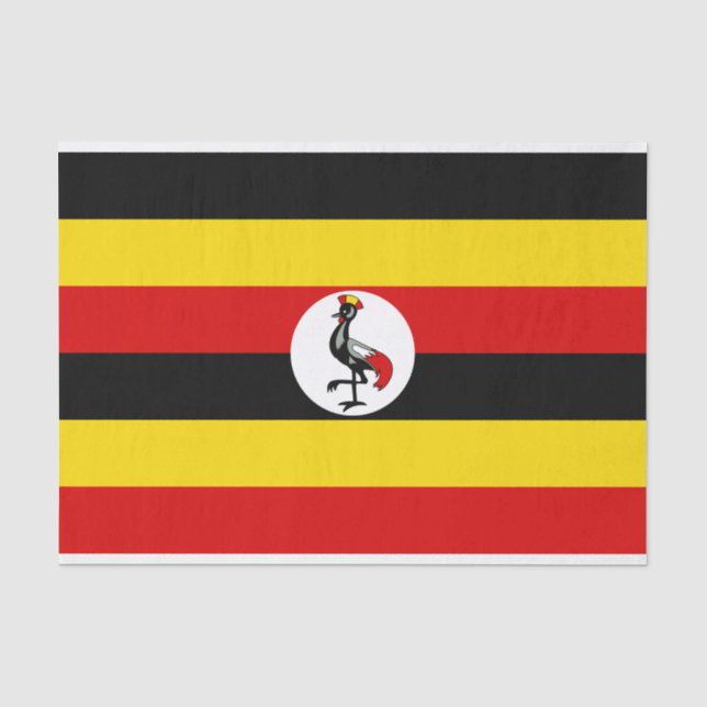 Papel De Seda Bandeira do Uganda (Frente )