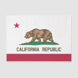 Papel De Seda Bandeira do Urso da Califórnia: Estado do Ouro de
