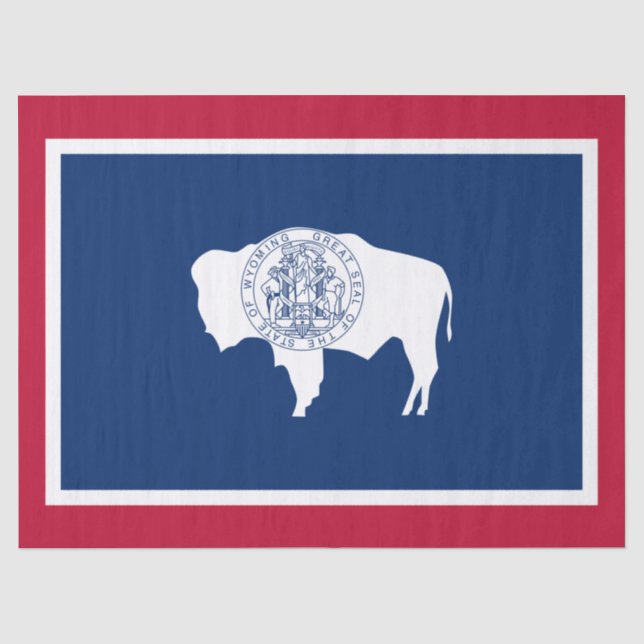 Papel De Seda Bandeira do Wyoming (Frente )