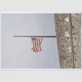 Papel De Seda Bandeira dos Estados Unidos em Half-Mast (EUA)