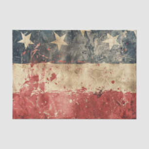 Papel De Seda Bandeira dos EUA Patriótica Americana Distorcida