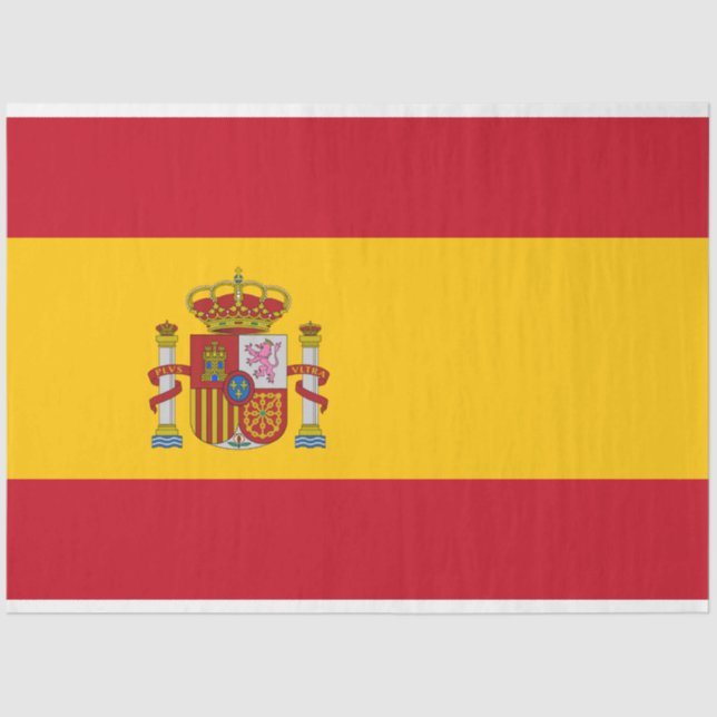 Papel De Seda Bandeira Espanhola (Espanha) (Frente )