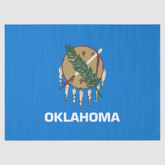Papel De Seda Bandeira Estadual de Oklahoma (Frente )