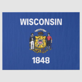 Papel De Seda Bandeira Estadual do Wisconsin