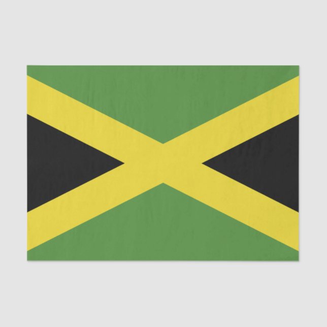Papel De Seda Bandeira jamaicana (Frente )