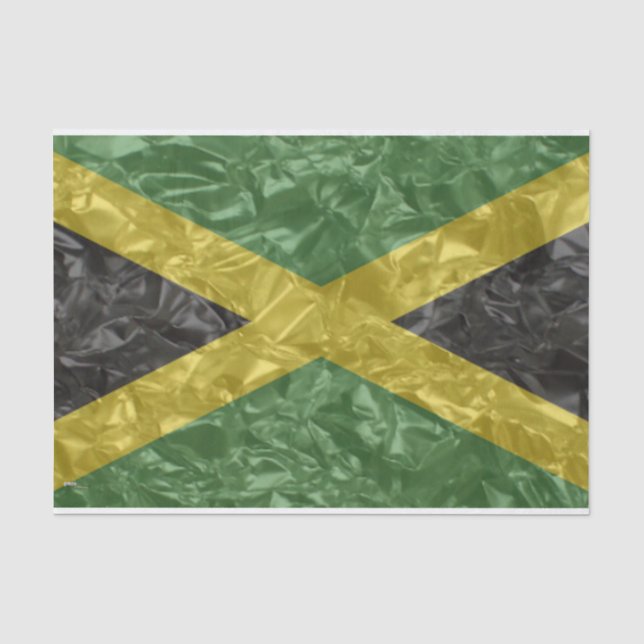 Papel De Seda Bandeira jamaicana - Invertida (Frente )