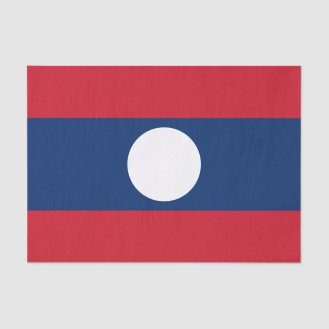 Papel De Seda Bandeira Laos (Frente )