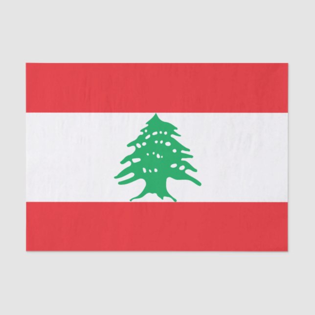 Papel De Seda Bandeira Libanesa (Bandeira do Líbano) (Frente )