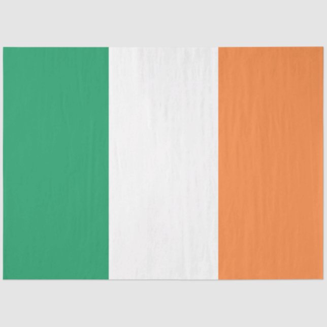 Papel De Seda Bandeira Nacional da Irlanda, padrão irlandês, Est (Frente )