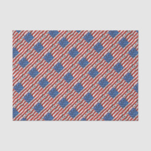 Papel De Seda Bandeira Patriótica Americana Queimada Pintor Ves