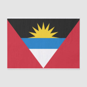 Papel De Seda Bandeira Patriótica Antígua e Barbuda