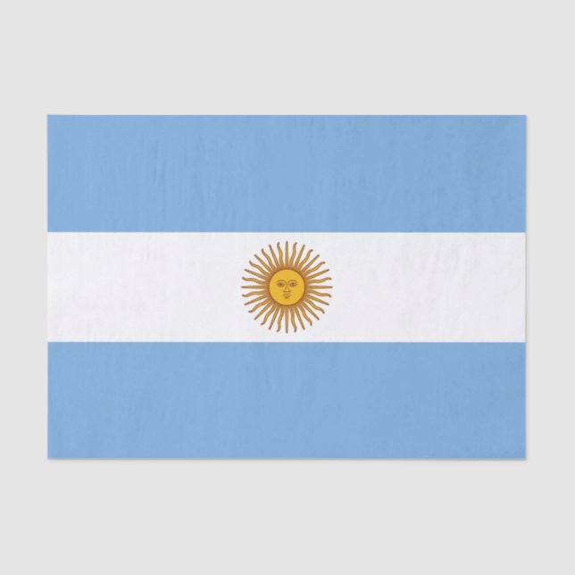 Papel De Seda Bandeira Patriótica Argentina (Frente )