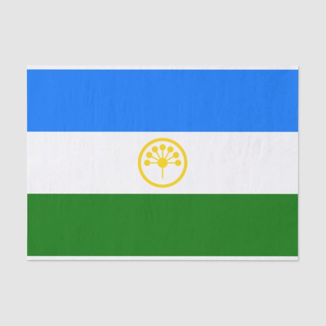 Papel De Seda Bandeira Patriótica Bashkortostan (Frente )