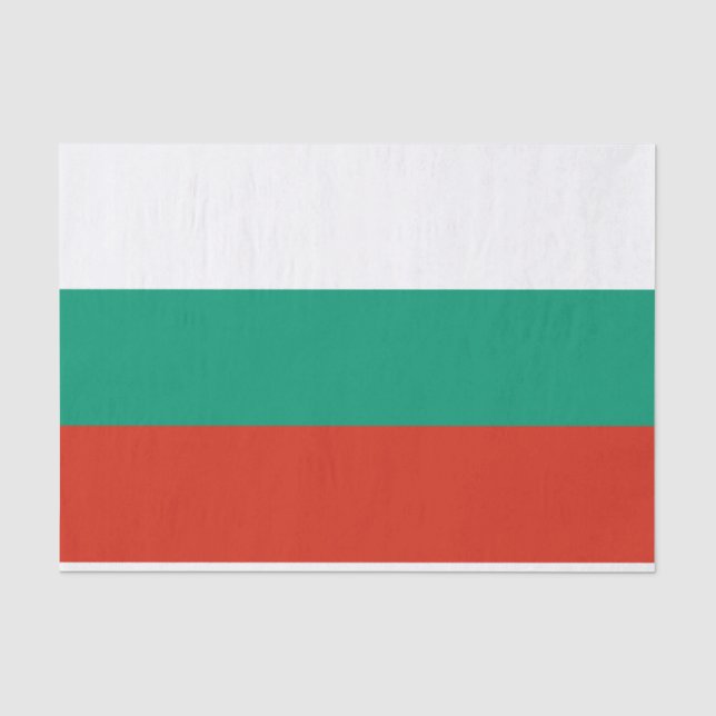 Papel De Seda Bandeira Patriótica Búlgara (Frente )