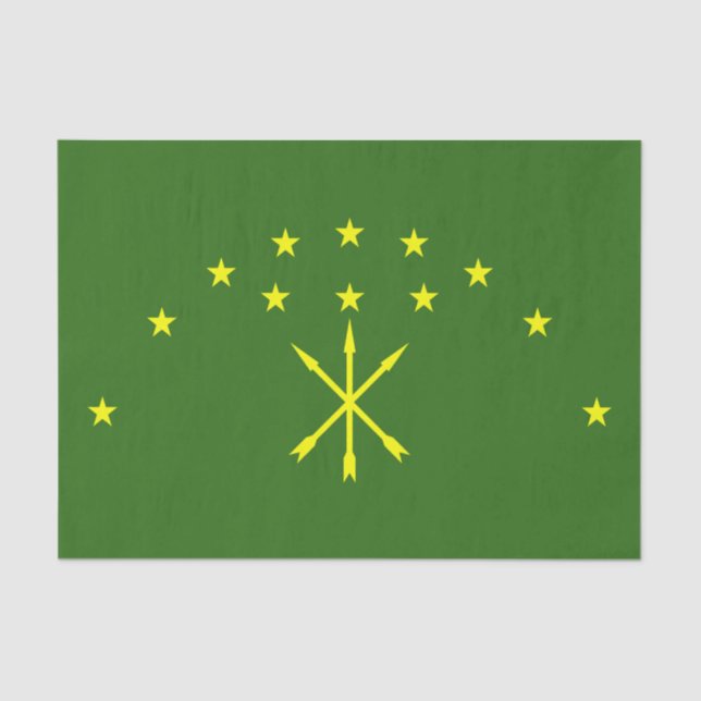 Papel De Seda Bandeira Patriótica de Adigueia (Frente )