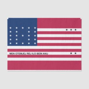 Papel De Seda Bandeira Patriótica do Atol Bikini