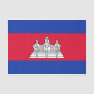 Papel De Seda Bandeira Patriótica do Camboja