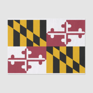 Papel De Seda Bandeira patriótica do estado de Maryland