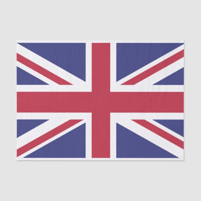 Papel De Seda Bandeira Patriótica do Reino Unido (Frente )