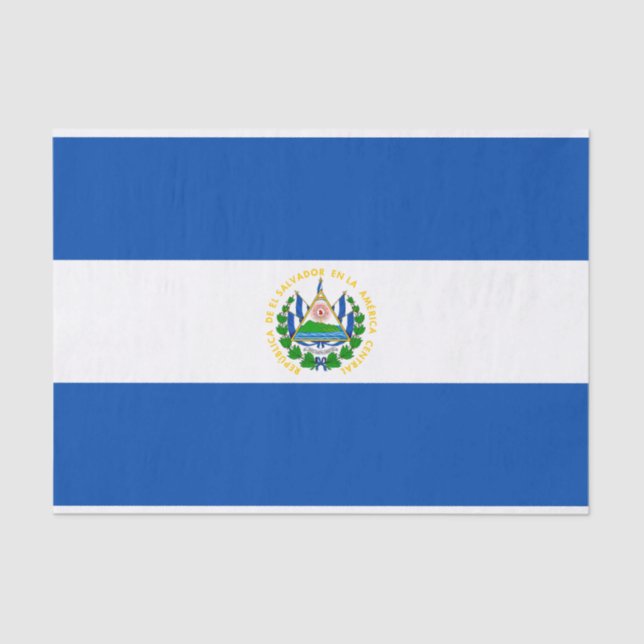 Papel De Seda Bandeira Patriótica El Salvador (Frente )