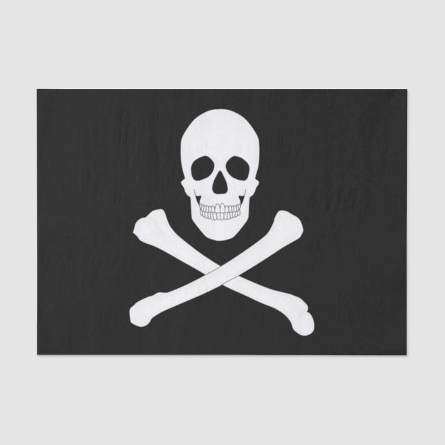 Papel De Seda Bandeira Pirate (Jolly Roger) (Frente )