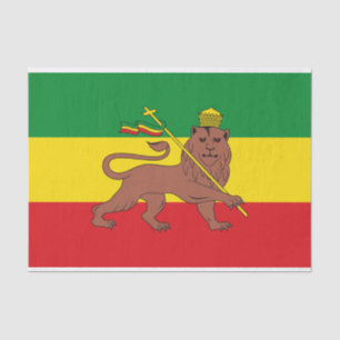 Papel De Seda Bandeira rastafári na Etiópia Leão de Judah Pos