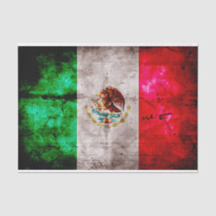 Papel De Seda Bandeira resistida de México do vintage