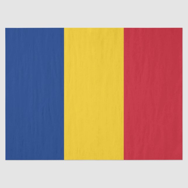 Papel De Seda Bandeira romena (Romênia) (Frente )