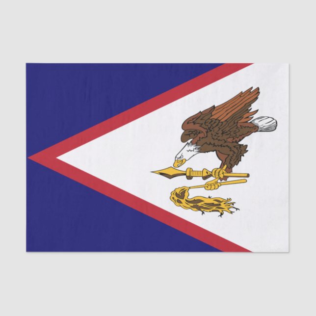 Papel De Seda Bandeira Samoa Americana Patriótica (Frente )