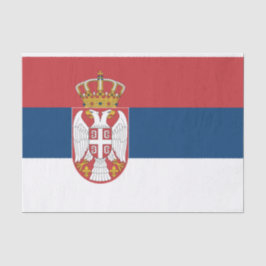 Papel De Seda Bandeira Sérvia