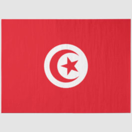Papel De Seda Bandeira Tunisina (Tunísia) (Crescente Islâmica)