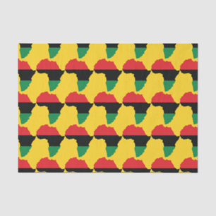 Papel De Seda Bandeira vermelha, preta & verde de África