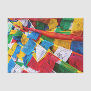 Papel De Seda Bandeiras de oração tibetanas coloridas - Tibete