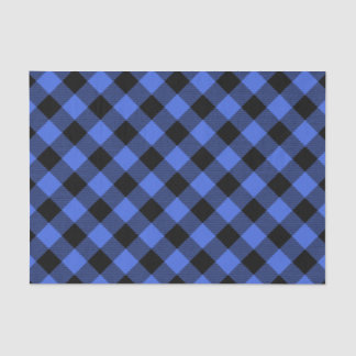 Papel De Seda Bandeja de Xadrez de Buffalo Blue & Black Lumberja