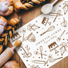 Papel De Seda Banho-Cozinhar Divertido Utensílios Pão-Bolo De Ma