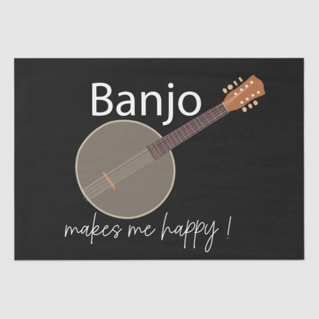 Papel De Seda Banjo me deixa feliz (Frente )