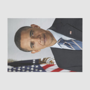 Papel De Seda Barack Obama Presidente dos EUA Casa Branca Retrat