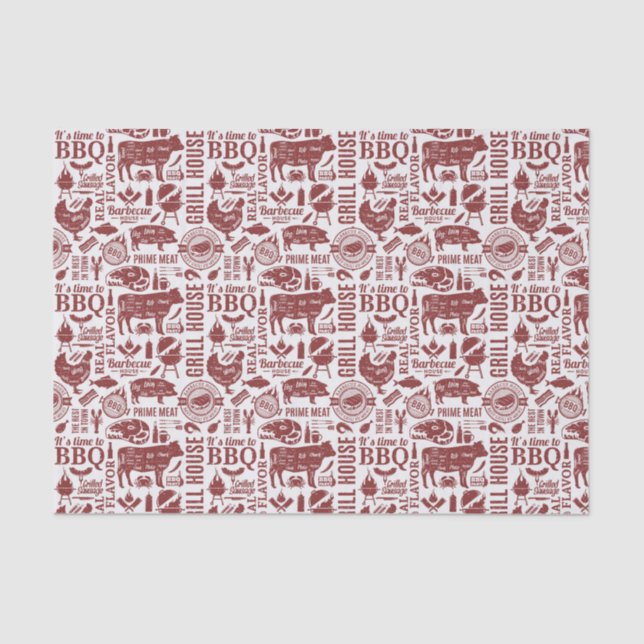 Papel De Seda Barbecue Bbq Grilling Decoupage (Frente )